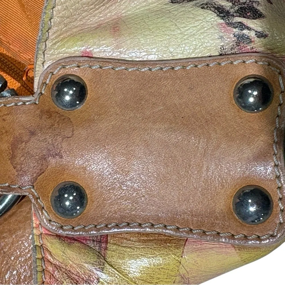 Maurizio Taiuti Italian leather floral hobo/shoulder bag